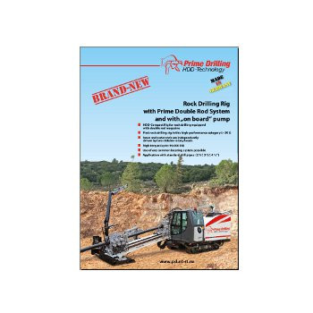 Catalog of drilling rigs for rocks бренда Prime Drilling
